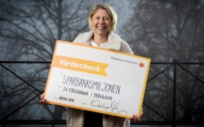 Cecilia Jeffner, vd Bergslagens Sparbank. Miljonbidrag.